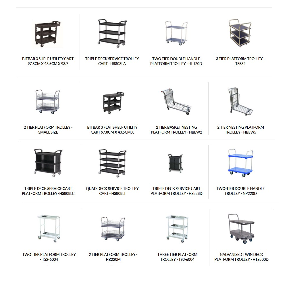 Multi tier trolleys