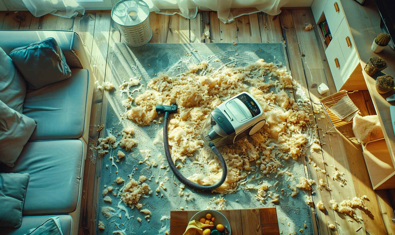 removal of carpet and upholstery mold